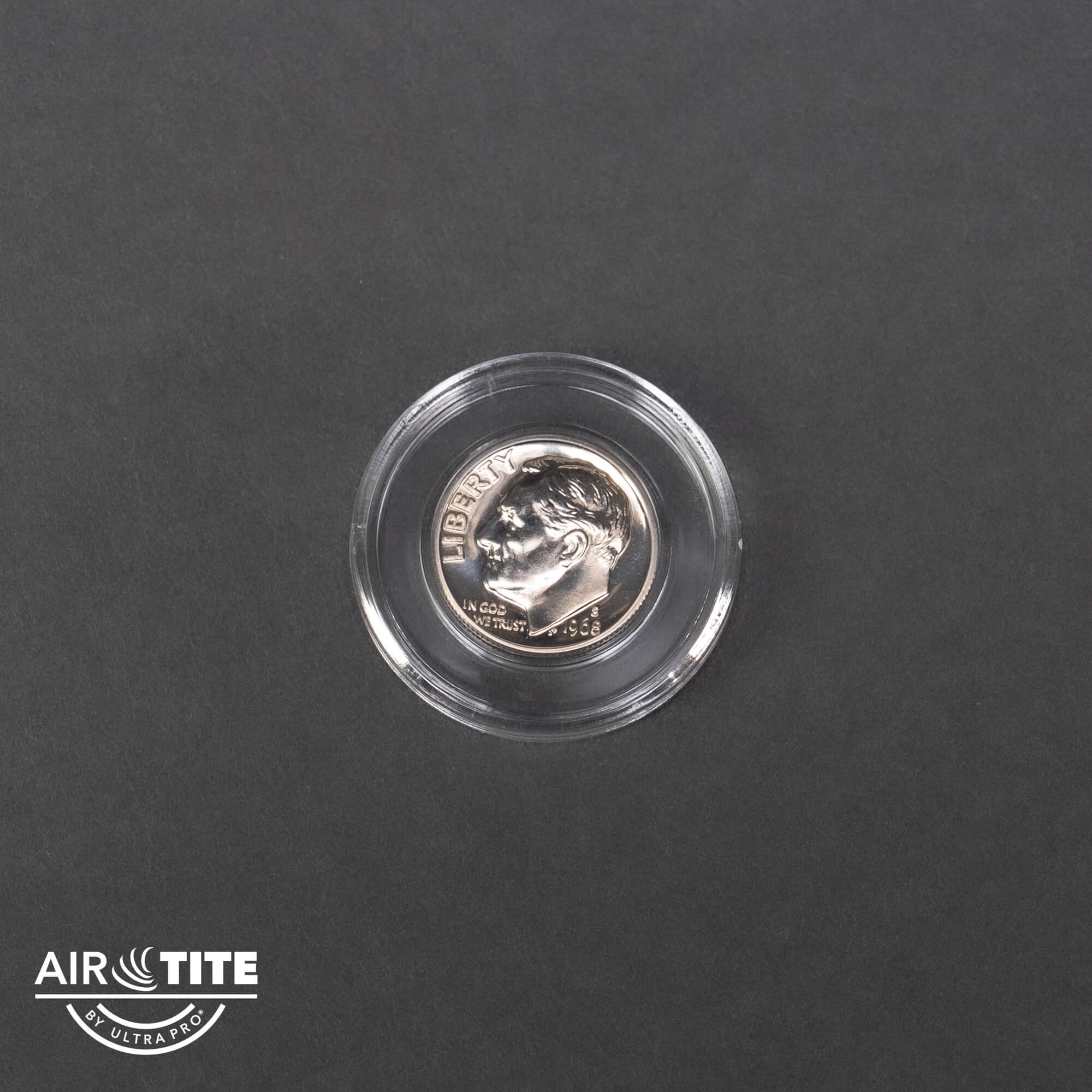 Air-Tite Direct Fit A18 Coin Holder Capsule for 18mm US Dime Coins - 25 Pack