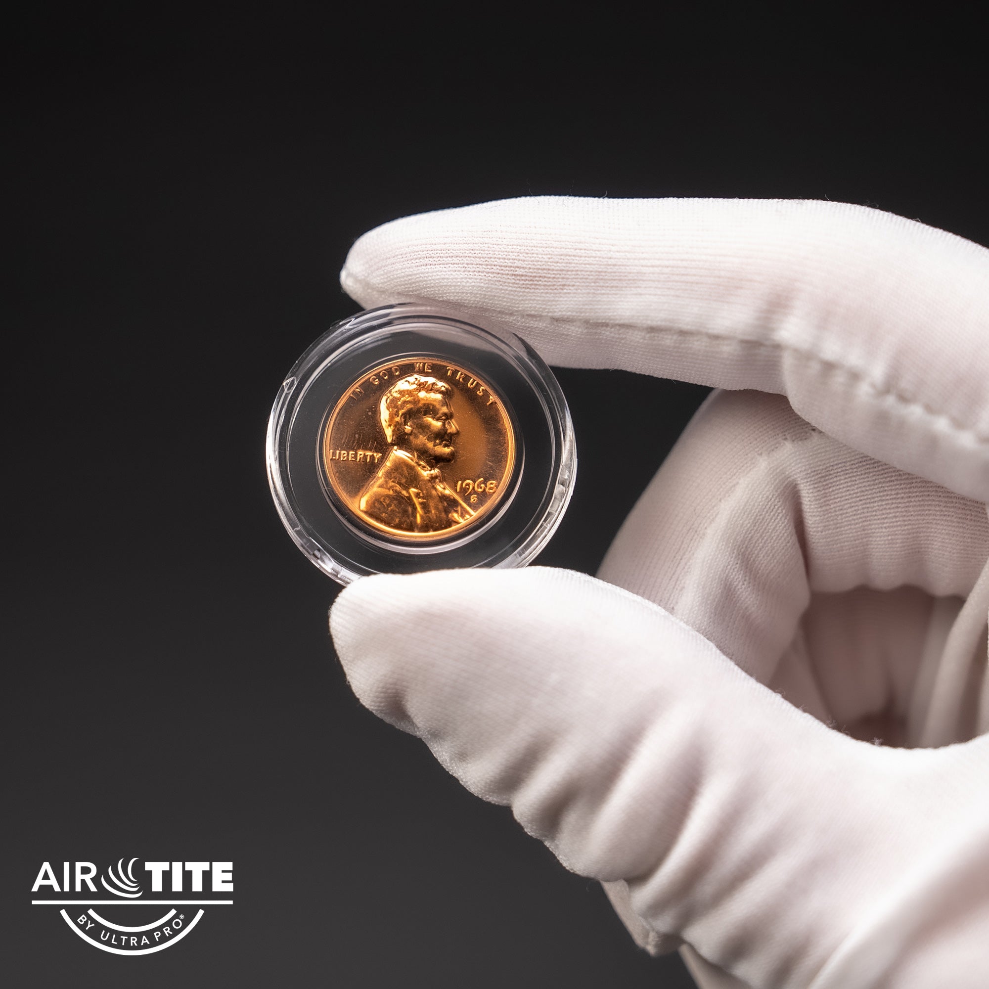 Air-Tite Direct Fit A19 Coin Holder Capsule for 19mm US Penny - 25 Pack