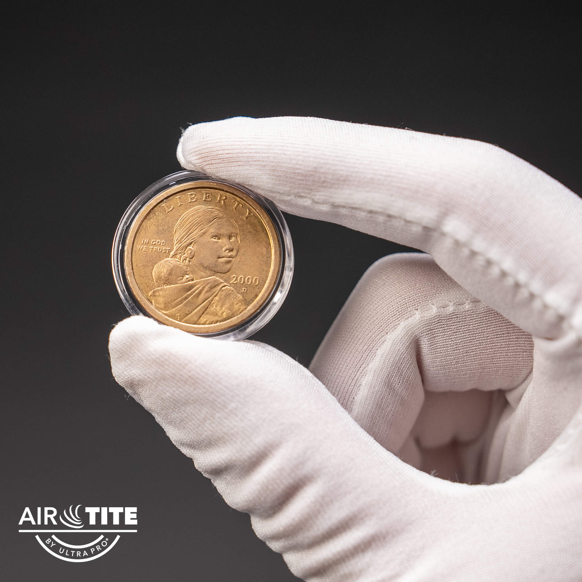 Air-Tite Direct Fit A26 Coin Holder Capsule for 26mm Presidential Dollars - 25 Pack