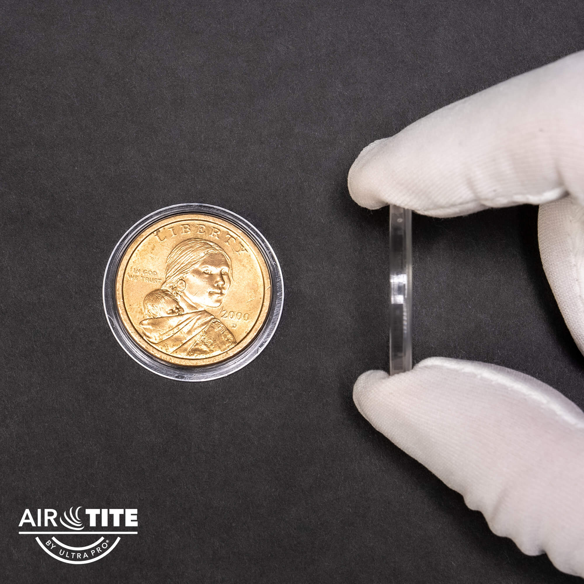 Air-Tite Direct Fit A26 Coin Holder Capsule for 26mm Presidential Dollars - 25 Pack