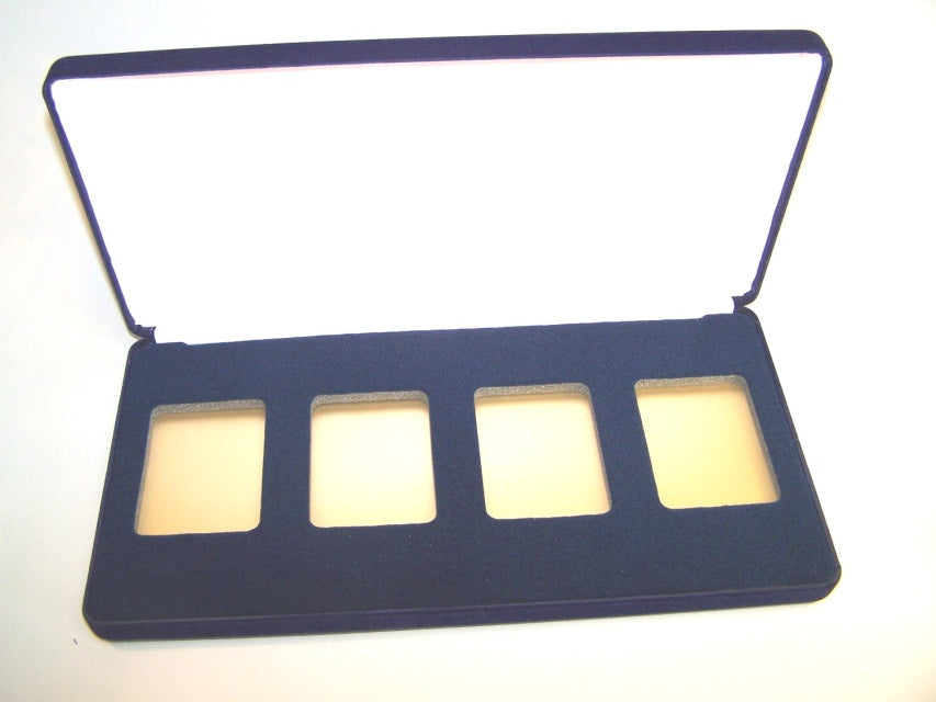 4-PCGS (VSB6) Blue Velvet Steel Boxes