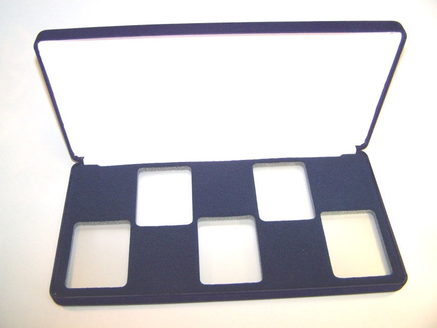5-PCGS (VSB6) Blue Velvet Steel Boxes