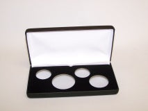 2-A, 1-T, 1-H (LSB2) Black Leatherette Steel Boxes