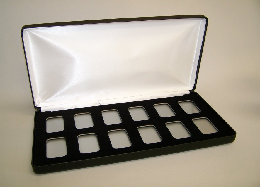 12-1ozBAR Vertical (LSB6) Black Leatherette Steel Boxes