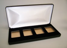 4-PCGS (LSB6) Black Leatherette Steel Boxes