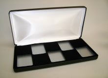 5-PCGS (LSB6) Black Leatherette Steel Boxes