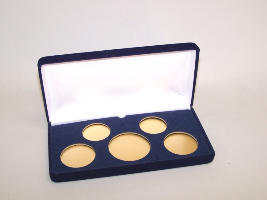 2-A, 2-T, 1-H (VSB2) Blue Velvet Steel Boxes