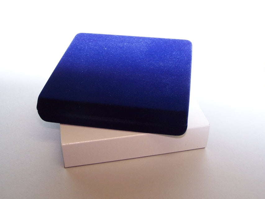 2-A, 2-T, 1-I (VSB3) Blue Velvet Steel Boxes