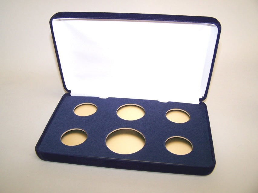 4-A, 1-T, 1-H (VSB4) Blue Velvet Steel Boxes