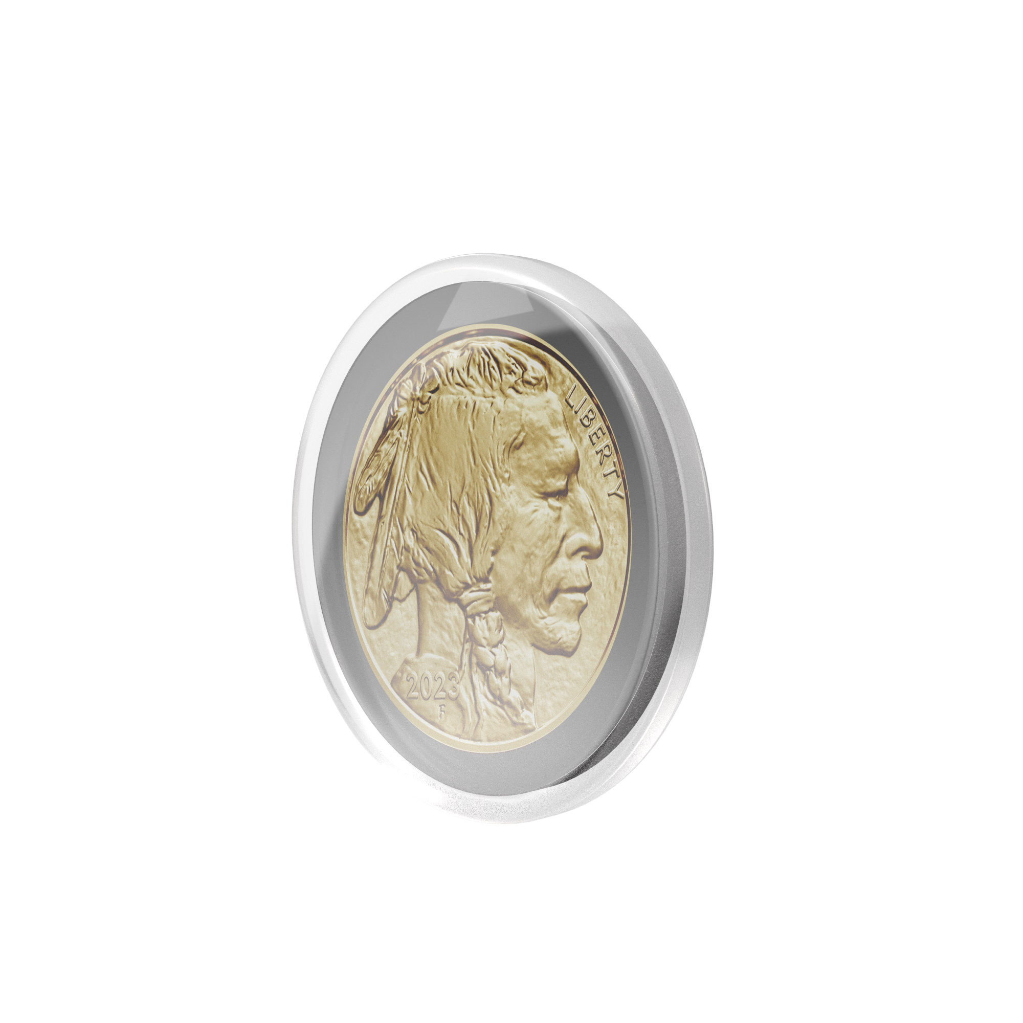 thumbnail image 2 of 10 Airtite Coin Capsule Holders – 32mm Black Rings – Fits 1oz Gold American Eagle – Archival Storage 2 of 4